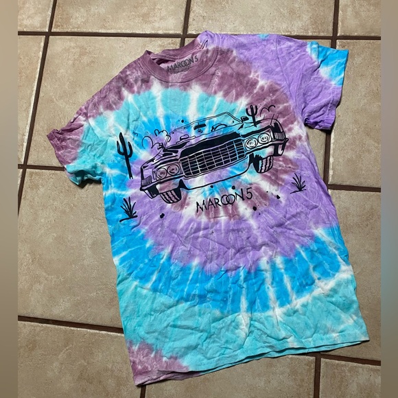 (A02)Woman’s Maroon 5 World Tour The Residency 2024 Concert Tie-Dye Tee Size S - Picture 1 of 2